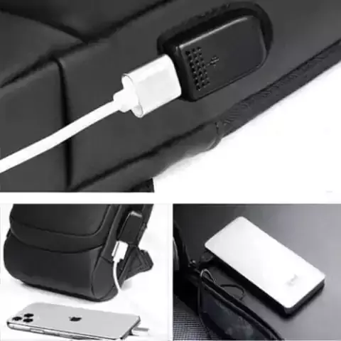Mochila Anti-Furto com Senha USB Slim Bag - Mundo dos Importados