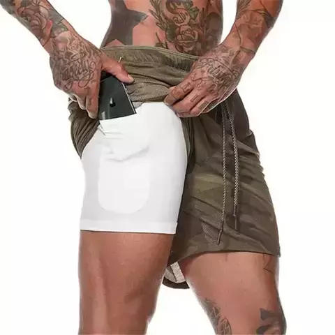 Shorts Para Treino 2 em 1 Esporte Air Effect - Mundo dos Importados