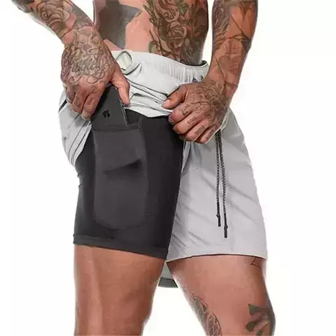 Shorts Para Treino 2 em 1 Esporte Air Effect - Mundo dos Importados