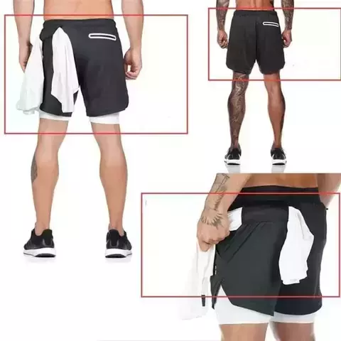 Shorts Para Treino 2 em 1 Esporte Air Effect - Mundo dos Importados